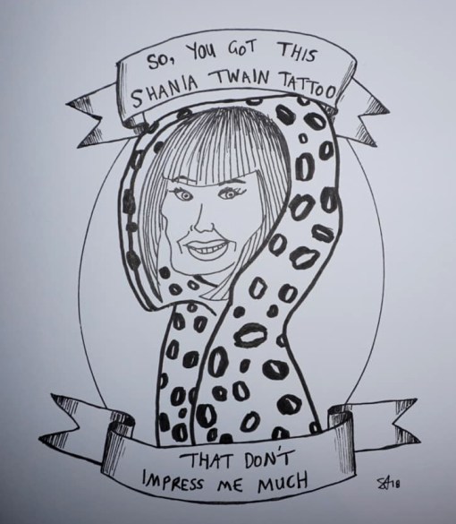 15-8-18 bad tattoo of shania twai